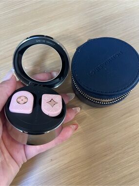 Louis Vuitton Pink Monogram Earbuds with Case